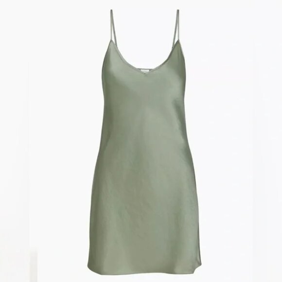 Aritzia Wilfred Mini Only Slip Dress Bitter Sage Green Size Small - Picture 1 of 6